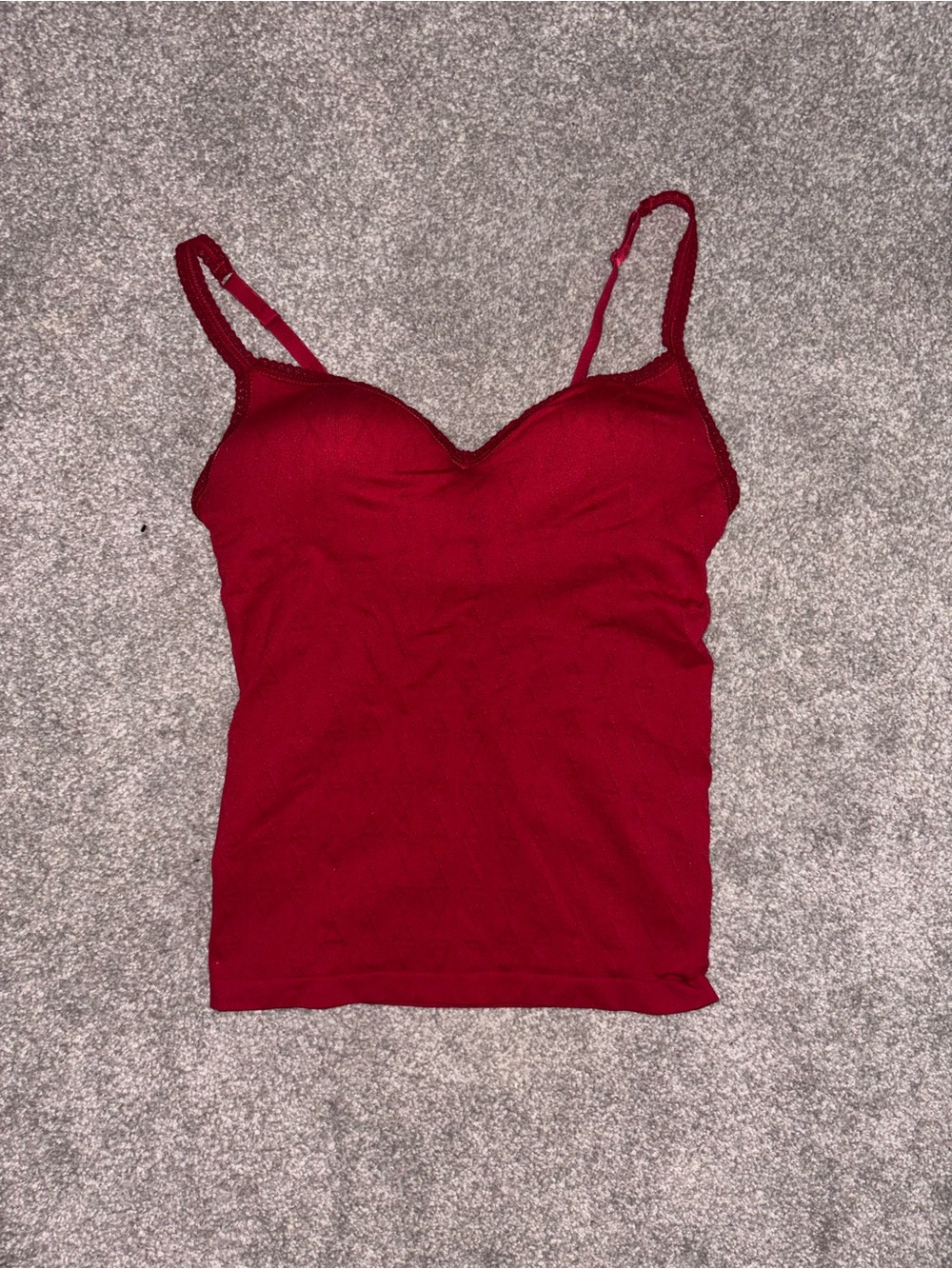Women's Red Seamless Cami Tank Top- Size S